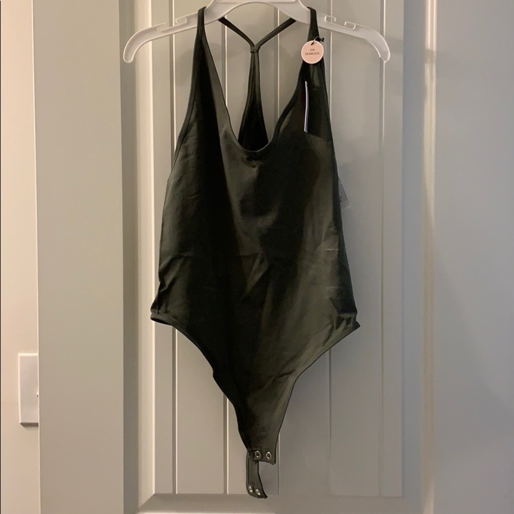 Forever 21 Olive Green Lingerie Seamless Bodysuit
